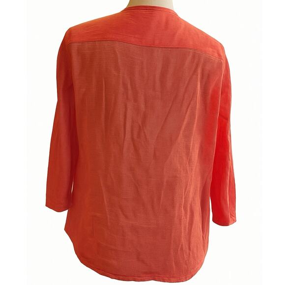 Diane Von Furstenberg Blouse Red Pintuck Front Sheer Lightweight Women 4 - Picture 2 of 4